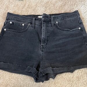 Madewell Women's Black Denim high rise Shorts